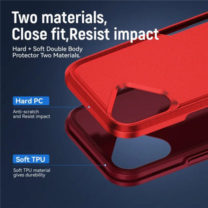 For iPhone 16 Plus Case Military Grade Ring Kickstand PC+TPU Phone Cover