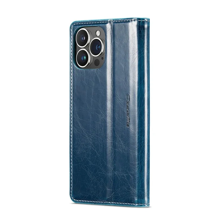 CASEME 003 Series For iPhone 16 Pro Max Case Retro Leather Wallet Flip Phone Cover