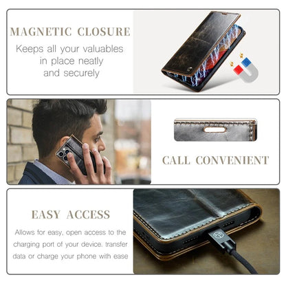 CASEME 003 Series For iPhone 16 Pro Max Case Retro Leather Wallet Flip Phone Cover