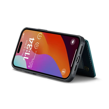 CASEME C22 Series For iPhone 16 Pro Max Case Leather+TPU Cover RFID Blocking 5 Card Slots