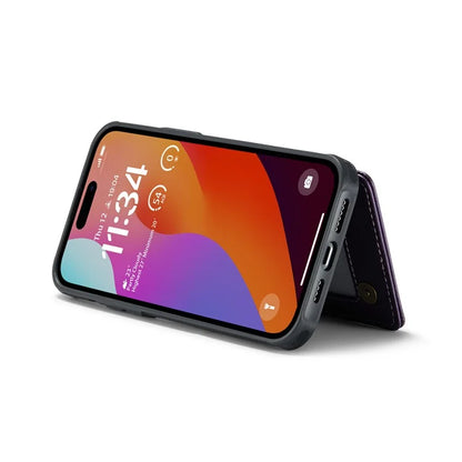 CASEME C22 Series For iPhone 16 Pro Max Case Leather+TPU Cover RFID Blocking 5 Card Slots
