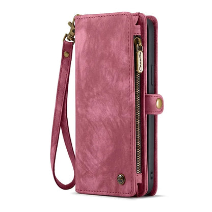 CASEME 008 Series for iPhone 16 Pro Max Case Leather Phone Cover Zipper Pocket Wallet
