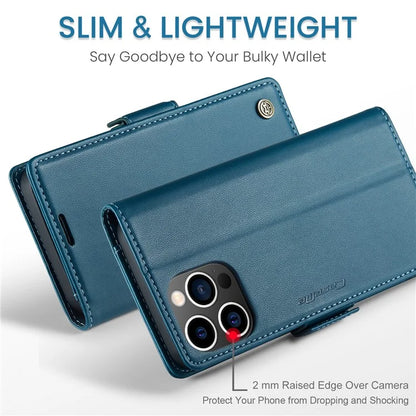 CASEME 023 Series For iPhone 16 Pro Max Case RFID Blocking Glossy Stand Phone Cover