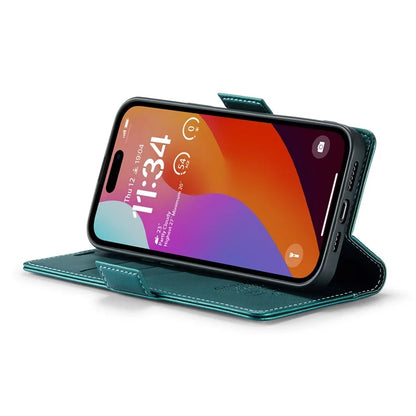CASEME 023 Series For iPhone 16 Pro Max Case RFID Blocking Glossy Stand Phone Cover