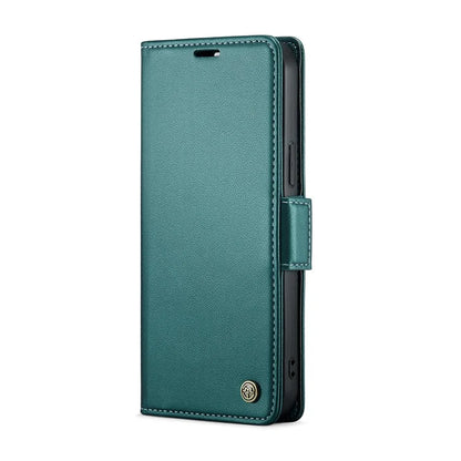 CASEME 023 Series For iPhone 16 Pro Max Case RFID Blocking Glossy Stand Phone Cover