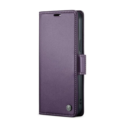 CASEME 023 Series For iPhone 16 Pro Max Case RFID Blocking Glossy Stand Phone Cover