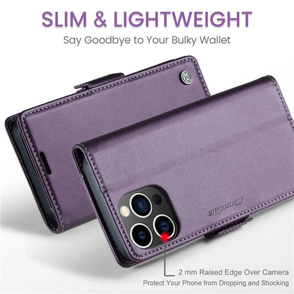 CASEME 023 Series For iPhone 16 Pro Max Case RFID Blocking Glossy Stand Phone Cover