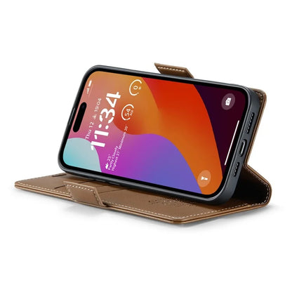 CASEME 023 Series For iPhone 16 Pro Max Case RFID Blocking Glossy Stand Phone Cover