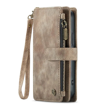 CASEME C30 Series for iPhone 16 Pro Max Case Leather Phone Cover with 10 Card Holder Zipper Pocket