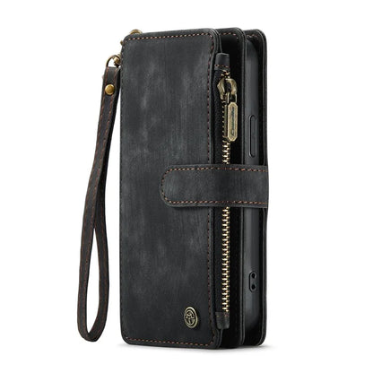 CASEME C30 Series for iPhone 16 Pro Max Case Leather Phone Cover with 10 Card Holder Zipper Pocket