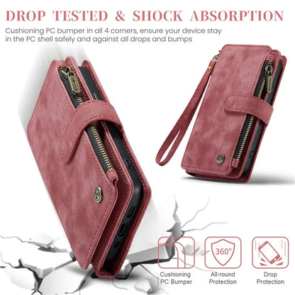 CASEME C30 Series for iPhone 16 Pro Max Case Leather Phone Cover with 10 Card Holder Zipper Pocket