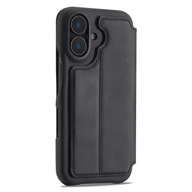 LC.IMEEKE For iPhone 16 Plus Case Card Holder Stand Leather Phone Cover