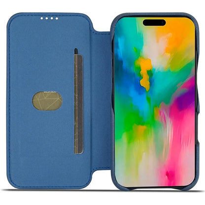 LC.IMEEKE For iPhone 16 Plus Case Card Holder Stand Leather Phone Cover