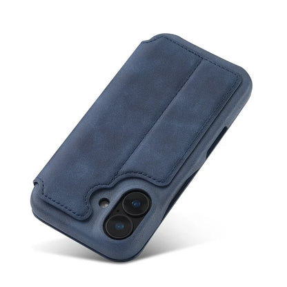 LC.IMEEKE For iPhone 16 Plus Case Card Holder Stand Leather Phone Cover