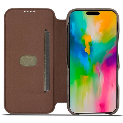 LC.IMEEKE For iPhone 16 Plus Case Card Holder Stand Leather Phone Cover