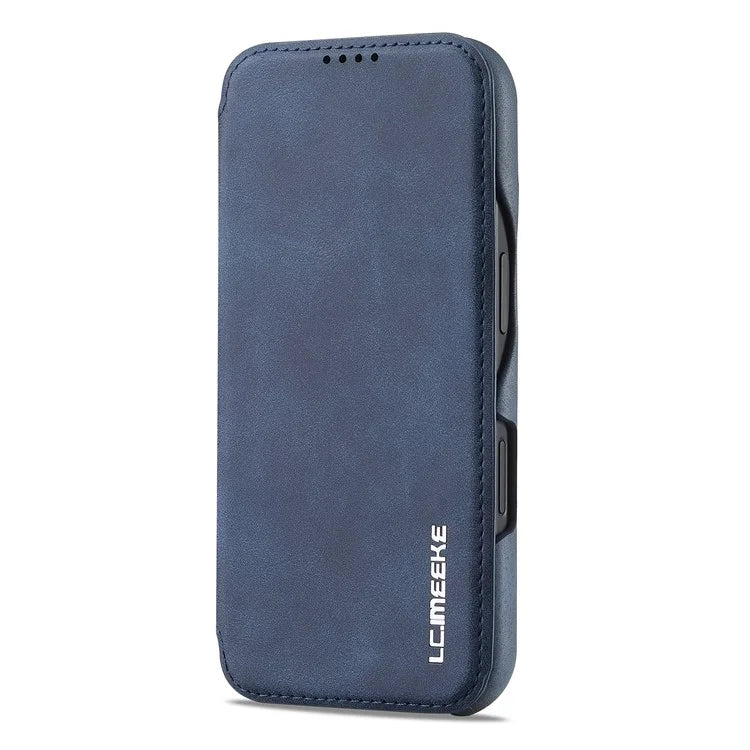 LC.IMEEKE For iPhone 16 Case Card Holder Stand Leather Phone Cover