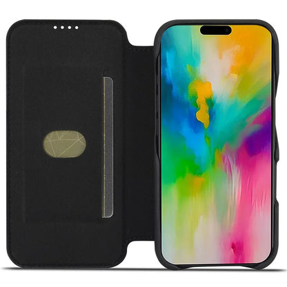 LC.IMEEKE For iPhone 16 Case Card Holder Stand Leather Phone Cover