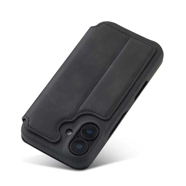 LC.IMEEKE For iPhone 16 Case Card Holder Stand Leather Phone Cover