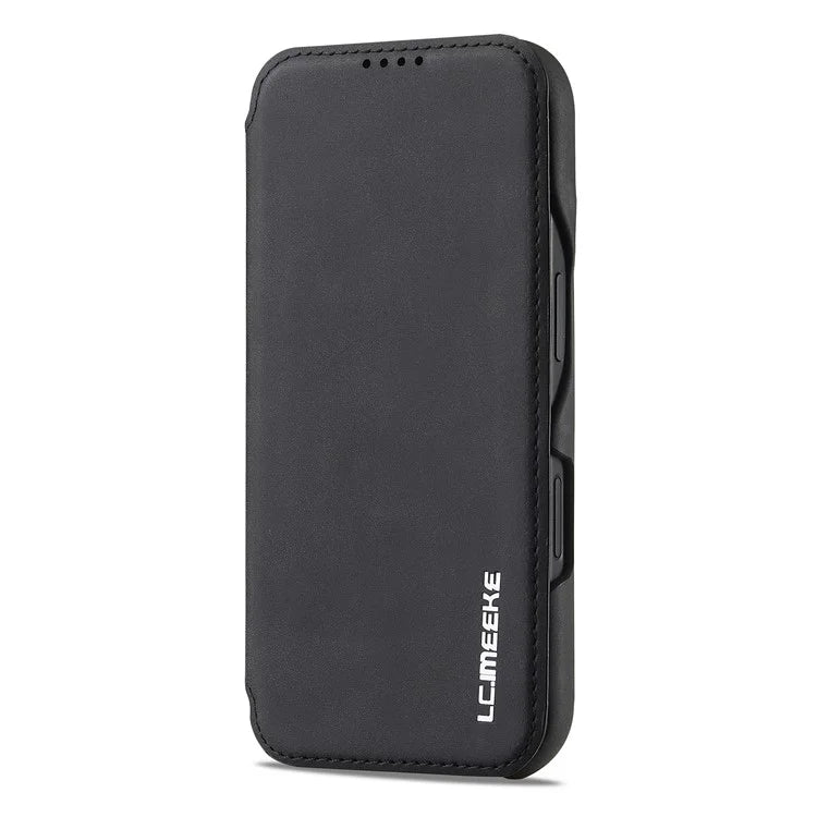 LC.IMEEKE For iPhone 16 Case Card Holder Stand Leather Phone Cover