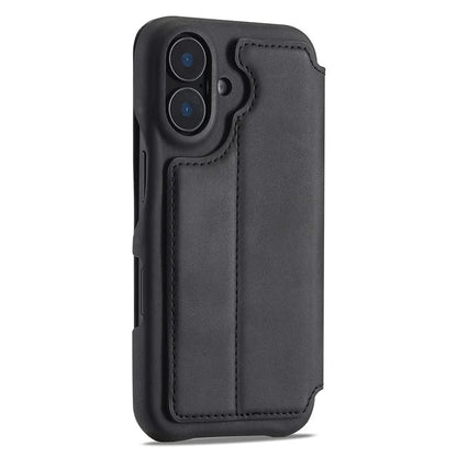 LC.IMEEKE For iPhone 16 Case Card Holder Stand Leather Phone Cover