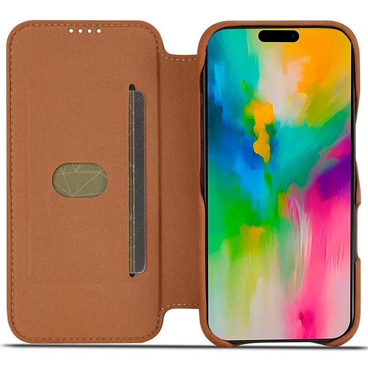 LC.IMEEKE For iPhone 16 Case Card Holder Stand Leather Phone Cover