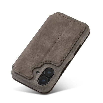 LC.IMEEKE For iPhone 16 Case Card Holder Stand Leather Phone Cover