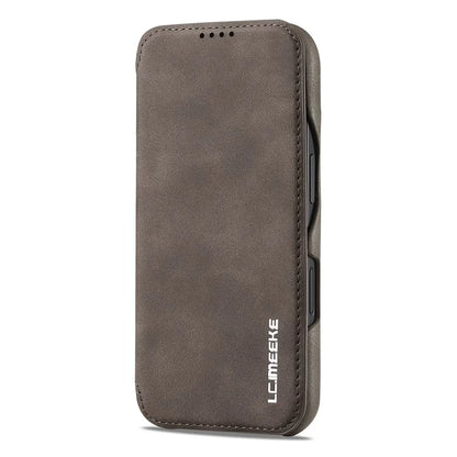 LC.IMEEKE For iPhone 16 Case Card Holder Stand Leather Phone Cover