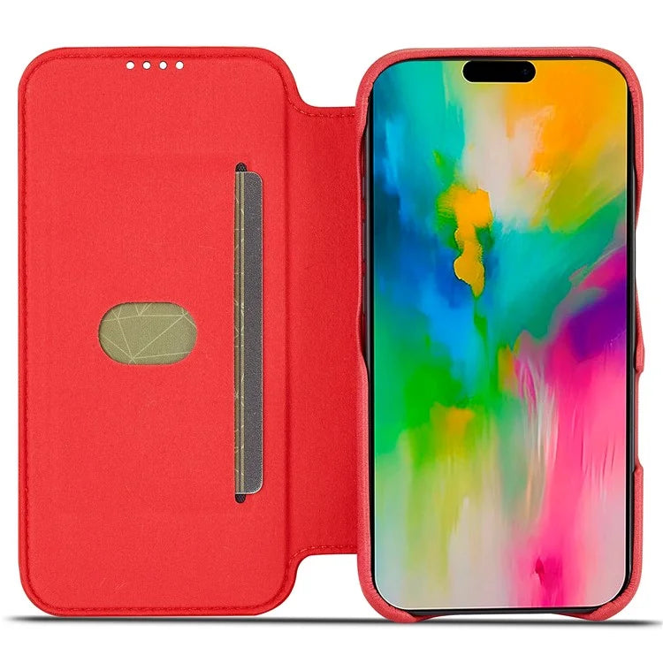 LC.IMEEKE For iPhone 16 Case Card Holder Stand Leather Phone Cover