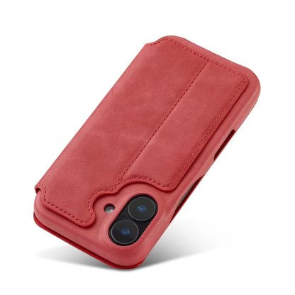 LC.IMEEKE For iPhone 16 Case Card Holder Stand Leather Phone Cover