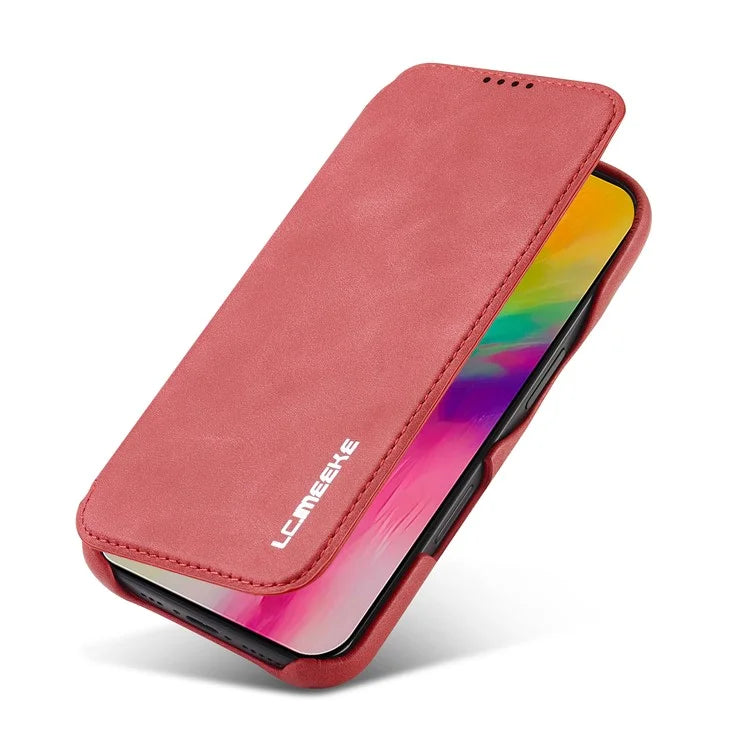 LC.IMEEKE For iPhone 16 Case Card Holder Stand Leather Phone Cover