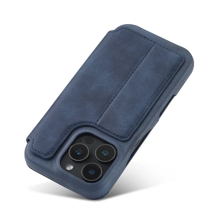 LC.IMEEKE For iPhone 16 Pro Max Case Card Holder Stand Leather Phone Cover