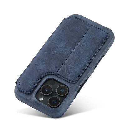 LC.IMEEKE For iPhone 16 Pro Max Case Card Holder Stand Leather Phone Cover