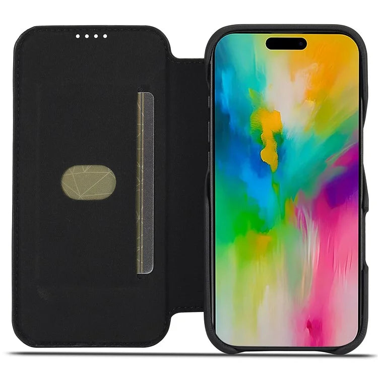 LC.IMEEKE For iPhone 16 Pro Max Case Card Holder Stand Leather Phone Cover