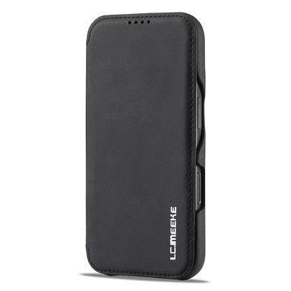 LC.IMEEKE For iPhone 16 Pro Max Case Card Holder Stand Leather Phone Cover