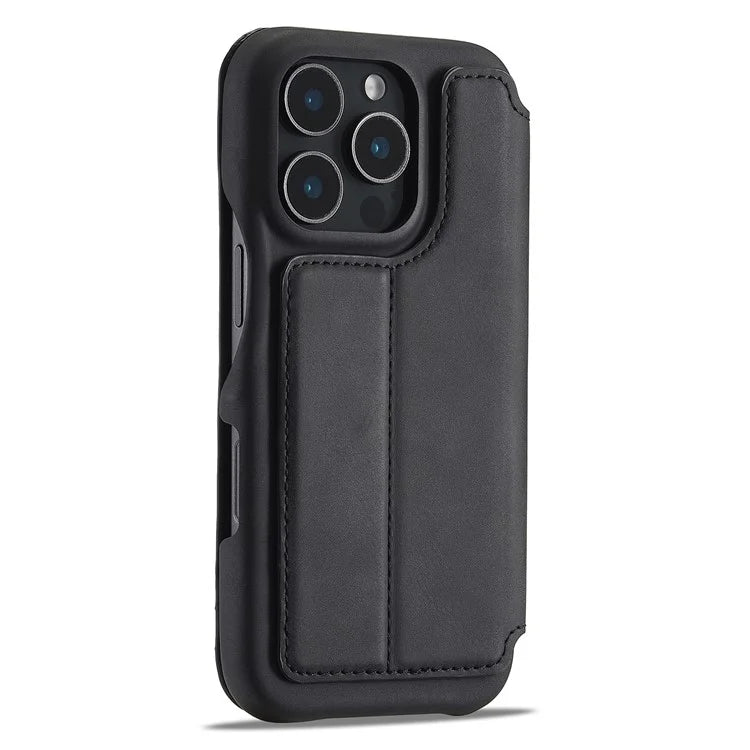 LC.IMEEKE For iPhone 16 Pro Max Case Card Holder Stand Leather Phone Cover
