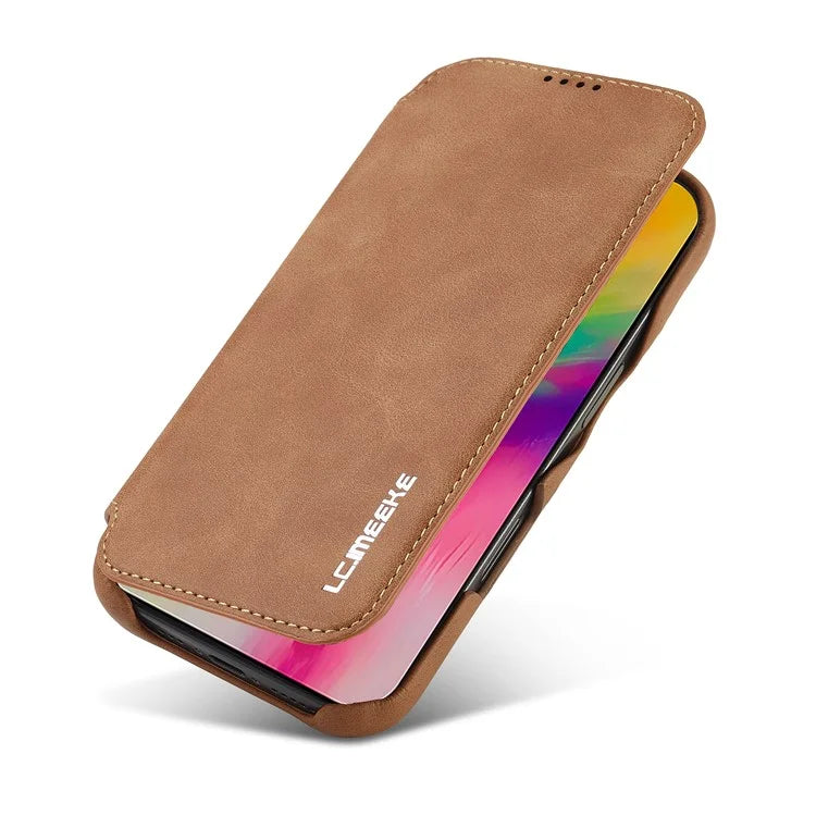 LC.IMEEKE For iPhone 16 Pro Max Case Card Holder Stand Leather Phone Cover