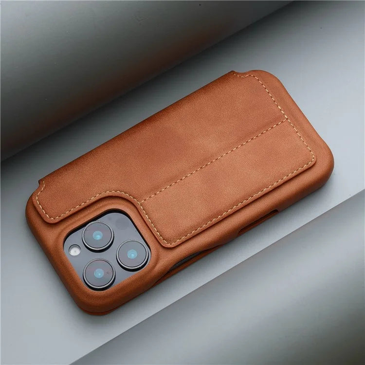LC.IMEEKE For iPhone 16 Pro Max Case Card Holder Stand Leather Phone Cover