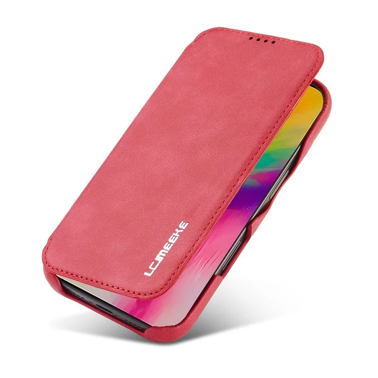 LC.IMEEKE For iPhone 16 Pro Max Case Card Holder Stand Leather Phone Cover