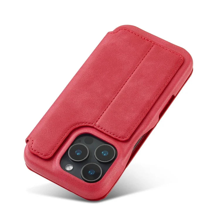 LC.IMEEKE For iPhone 16 Pro Max Case Card Holder Stand Leather Phone Cover