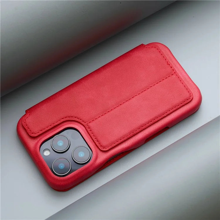 LC.IMEEKE For iPhone 16 Pro Max Case Card Holder Stand Leather Phone Cover