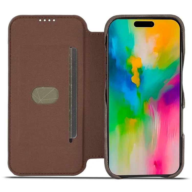 LC.IMEEKE For iPhone 16 Pro Max Case Card Holder Stand Leather Phone Cover
