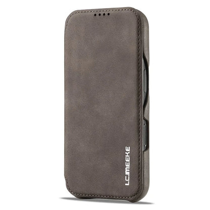 LC.IMEEKE For iPhone 16 Pro Max Case Card Holder Stand Leather Phone Cover