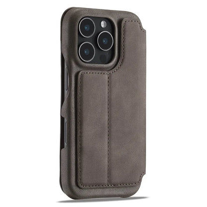 LC.IMEEKE For iPhone 16 Pro Max Case Card Holder Stand Leather Phone Cover