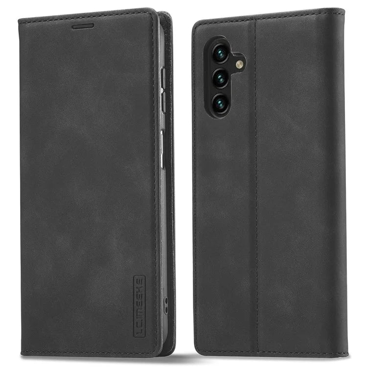 LC.IMEEKE For Samsung Galaxy S24 FE Case Wallet Microfiber Leather Phone Cover
