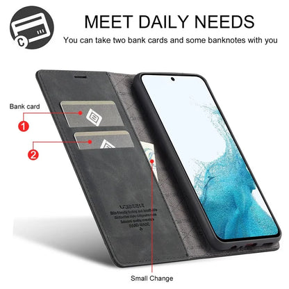 LC.IMEEKE For Samsung Galaxy S24 FE Case Wallet Microfiber Leather Phone Cover