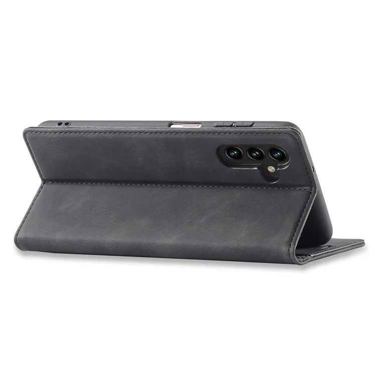 LC.IMEEKE For Samsung Galaxy S24 FE Case Wallet Microfiber Leather Phone Cover