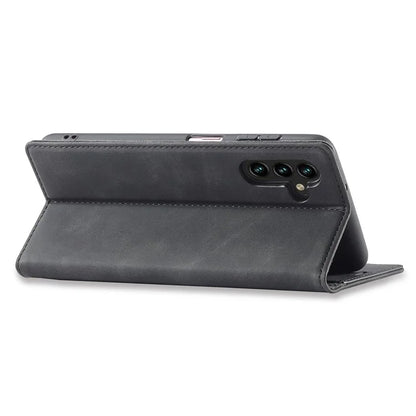 LC.IMEEKE For Samsung Galaxy S24 FE Case Wallet Microfiber Leather Phone Cover