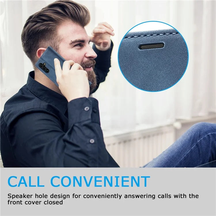 LC.IMEEKE For Samsung Galaxy S24 FE Case Wallet Microfiber Leather Phone Cover