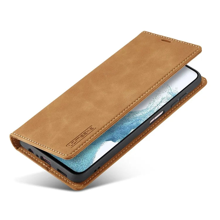 LC.IMEEKE For Samsung Galaxy S24 FE Case Wallet Microfiber Leather Phone Cover