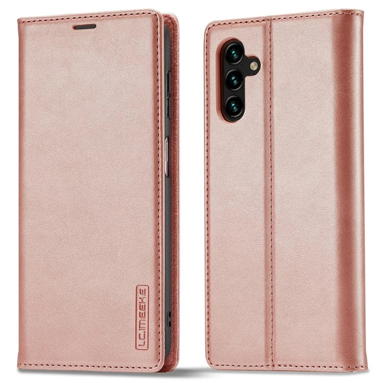 LC.IMEEKE For Samsung Galaxy S24 FE Case Wallet Microfiber Leather Phone Cover